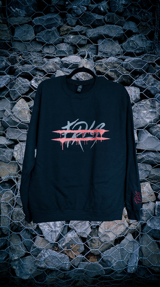 FRLS grit split logo crewneck sweatshirt