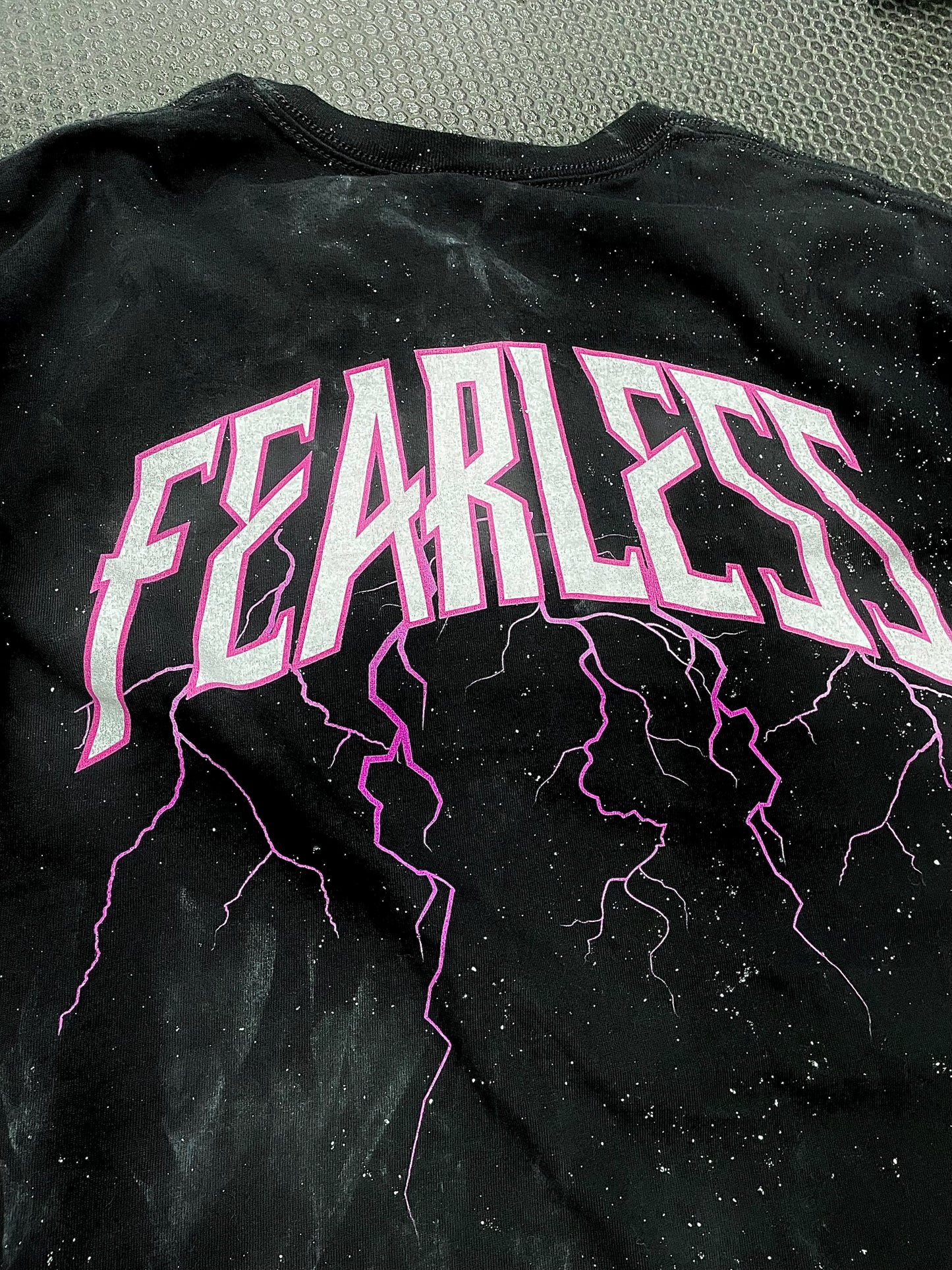 Fearless Pink FRONT PRINT oversized lightning pump cover