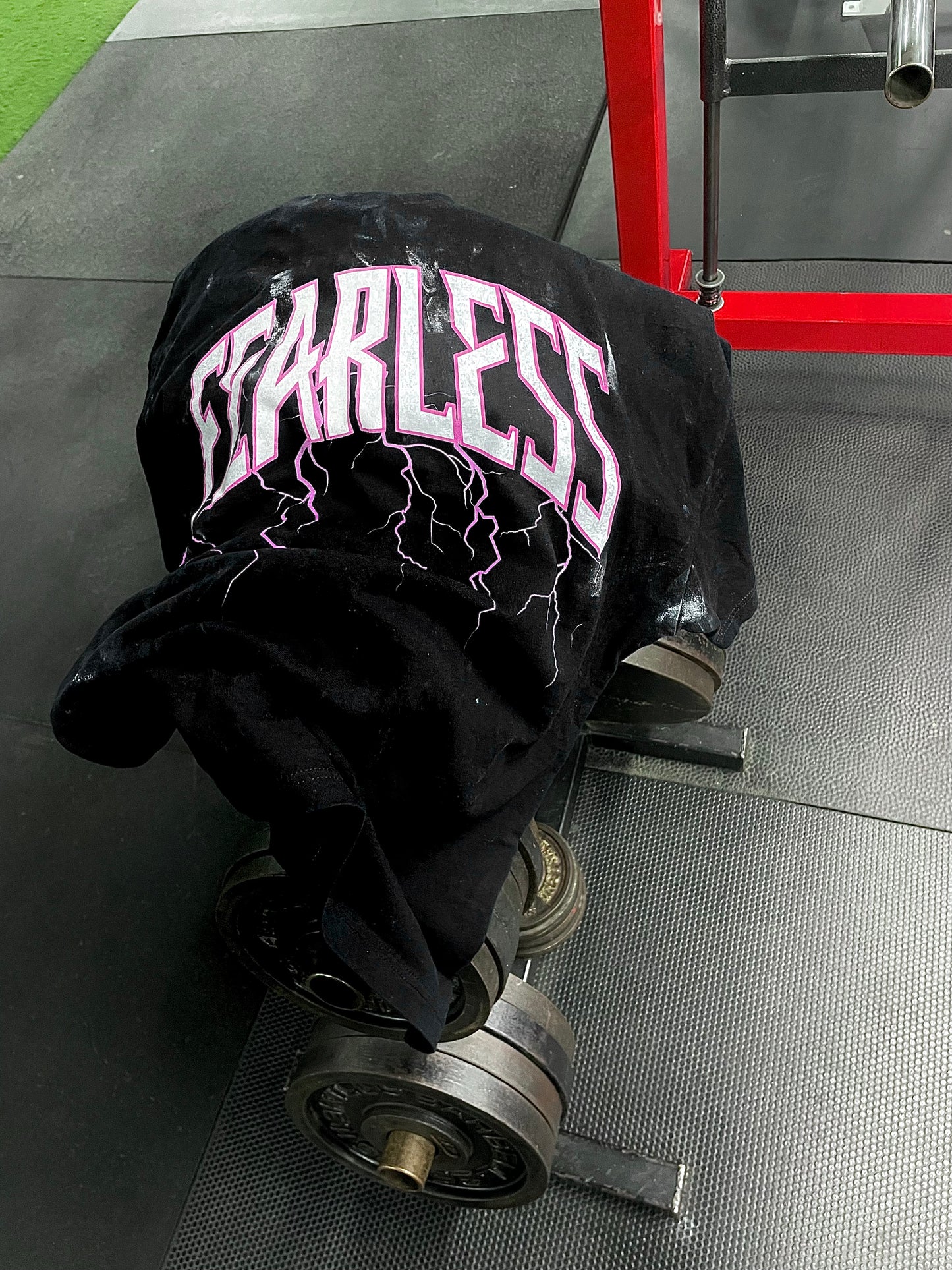 Fearless Pink FRONT PRINT oversized lightning pump cover