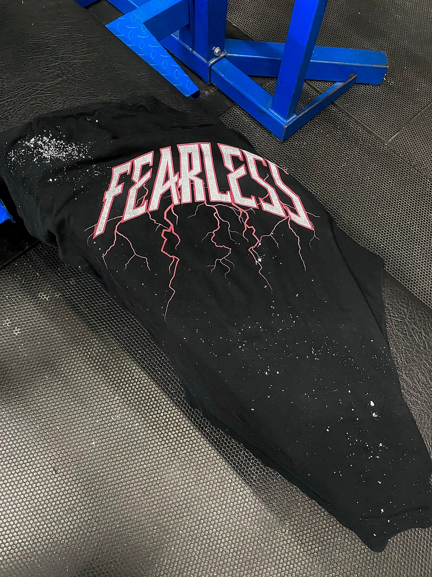 Fearless Red FRONT PRINT oversized lightning pump cover