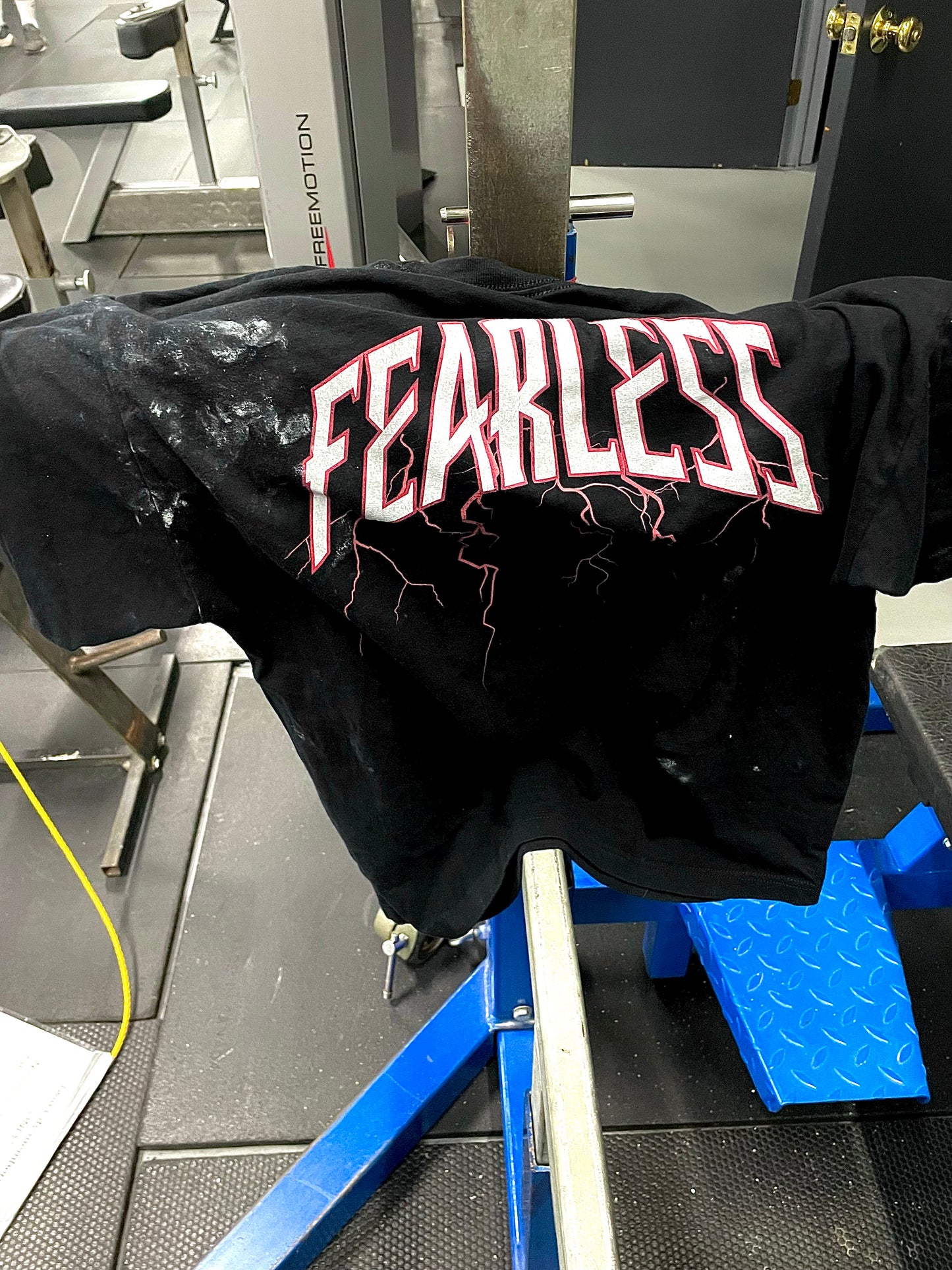 Fearless Red FRONT PRINT oversized lightning pump cover